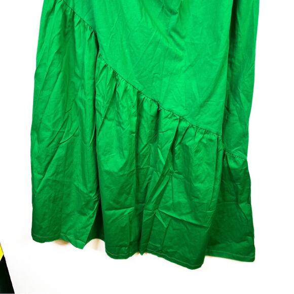 Zara Green Combined Asymmetric Dress. - Picture 5 of 10